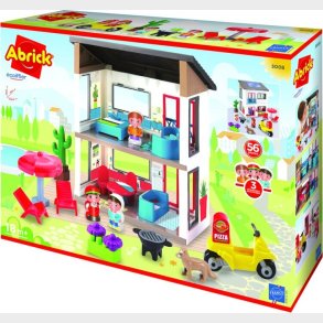 Legetjshus Med Mbler Og Figurer - 56 Dele - Ecoiffier Abrick