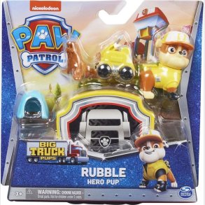 Paw Patrol - Rubble Figur Med Tilbehr - Hero Pups