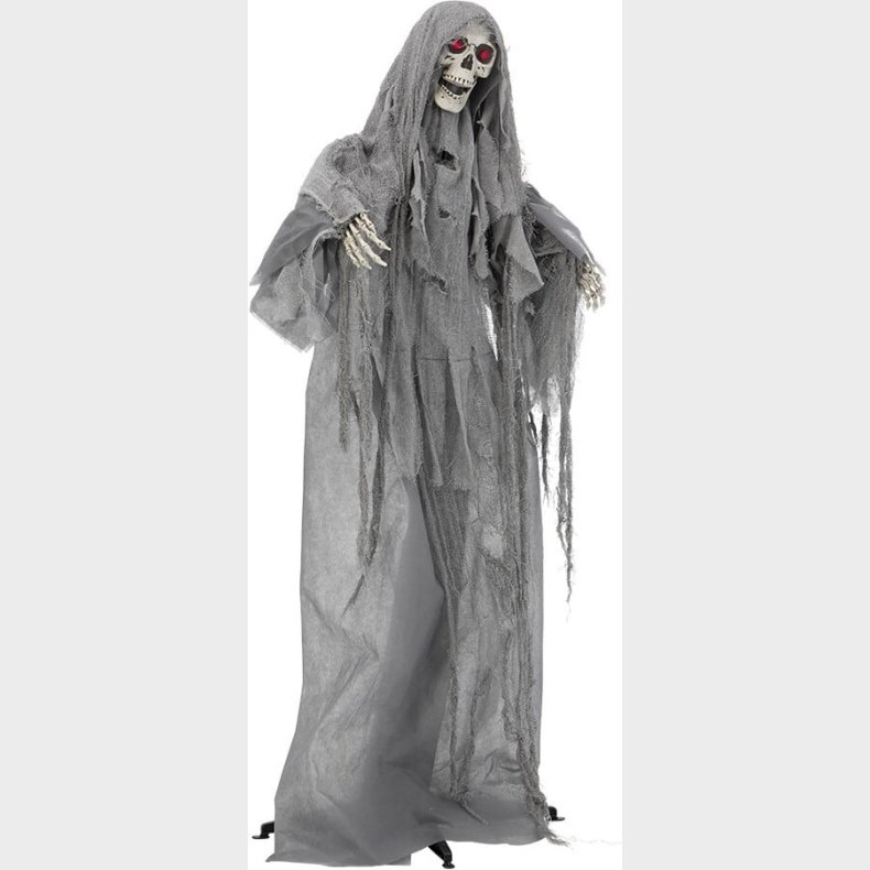 Halloween Spgelse Dekoration Med Bevgelse - Reaper - 170 Cm