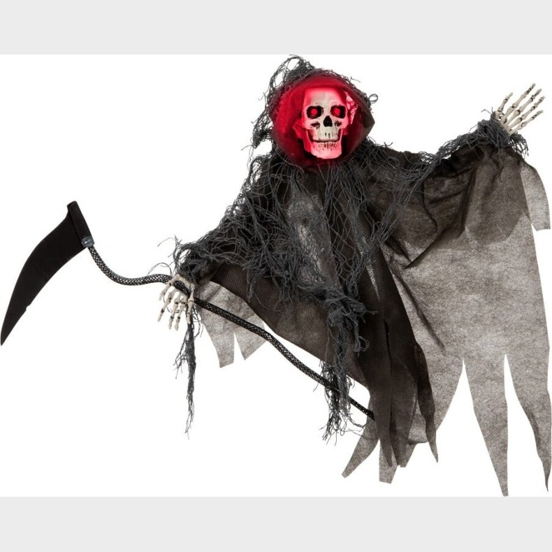 Halloween Spgelse Dekoration Med Lys - Reaper - 75 Cm