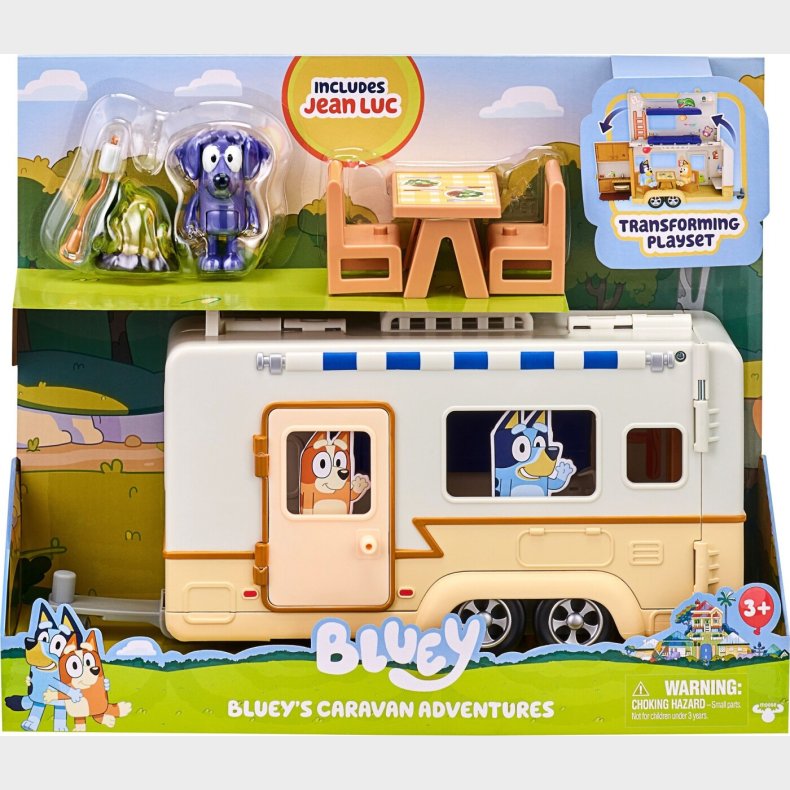 Bluey Legetj - Campingvogn St Med Figur - 35 Cm