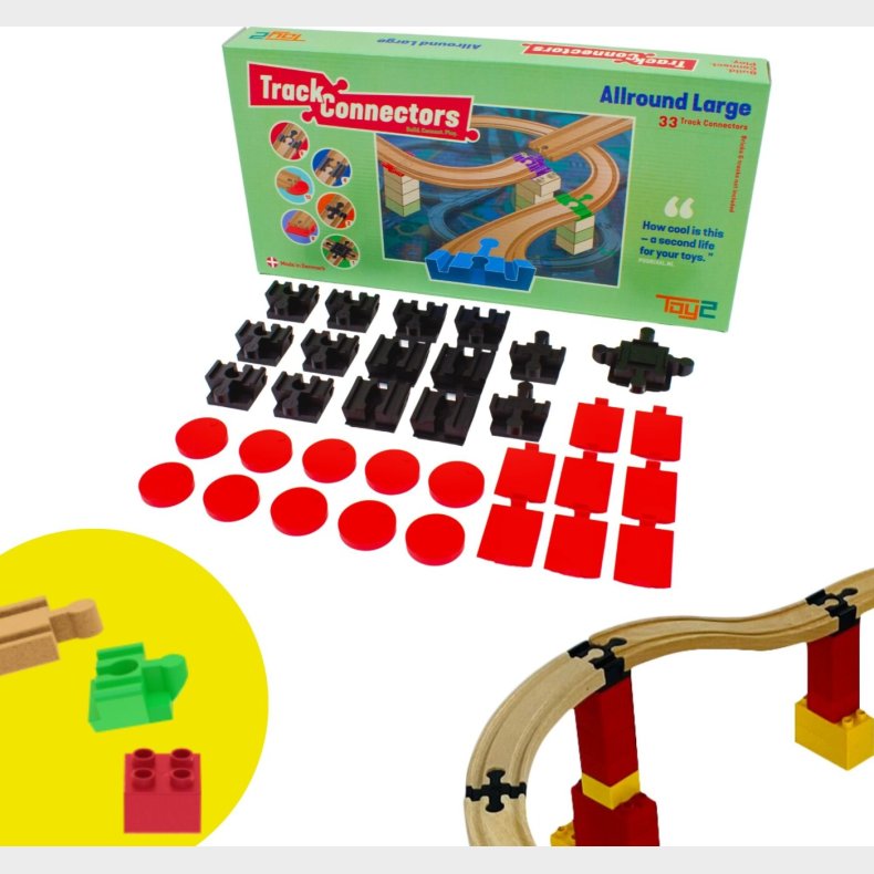 Toy2 Track Connectors - Allround Large - 33 Dele