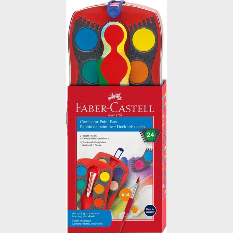 Faber-castell - Akvarelst Med 24 Farver - Connector Paint Box