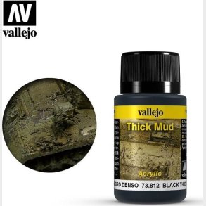 Vallejo - Thick Mud - Black 40 Ml