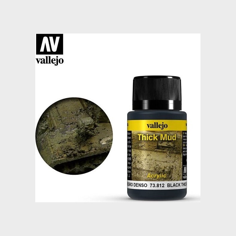 Vallejo - Thick Mud - Black 40 Ml