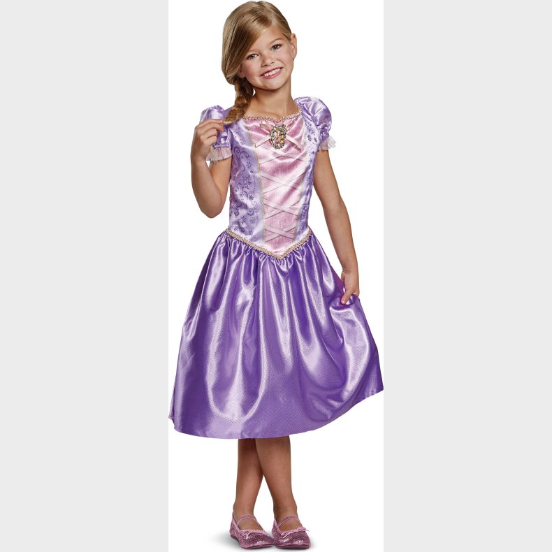 Rapunzel Kostume Til Brn - 116 Cm - Disney Princess