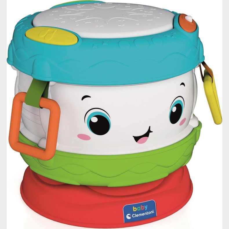 Interaktiv Tromme Til Brn - Med Musik - Clementoni Baby - 20 Cm