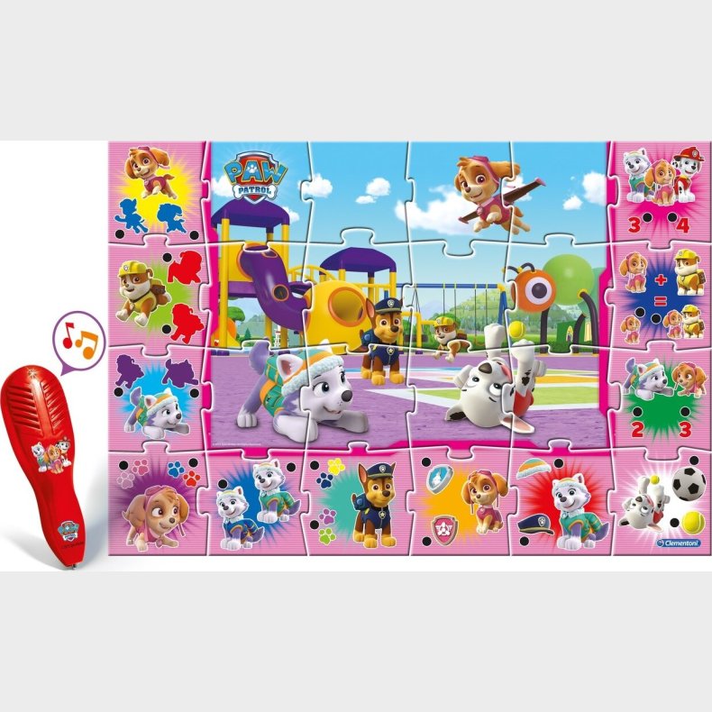 Paw Patrol Gulv Puslespil - Interaktivt - 24 Brikker - Clementoni