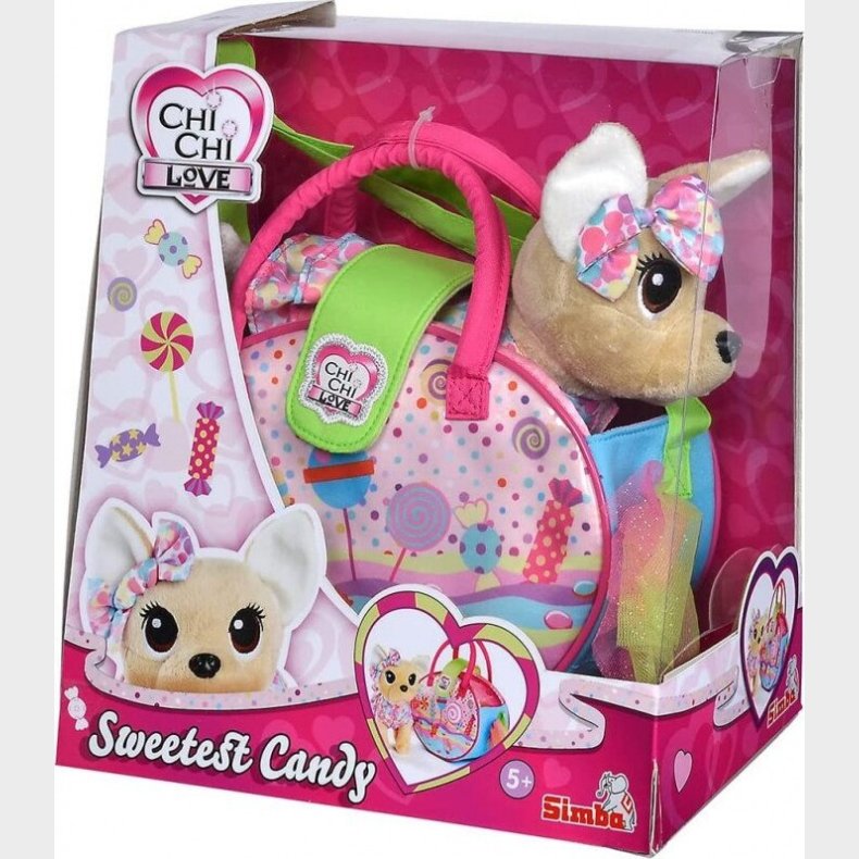 Chi Chi Love - Chihuahua Hundehvalp Bamse I Taske - Sweetest Candy - 20 Cm