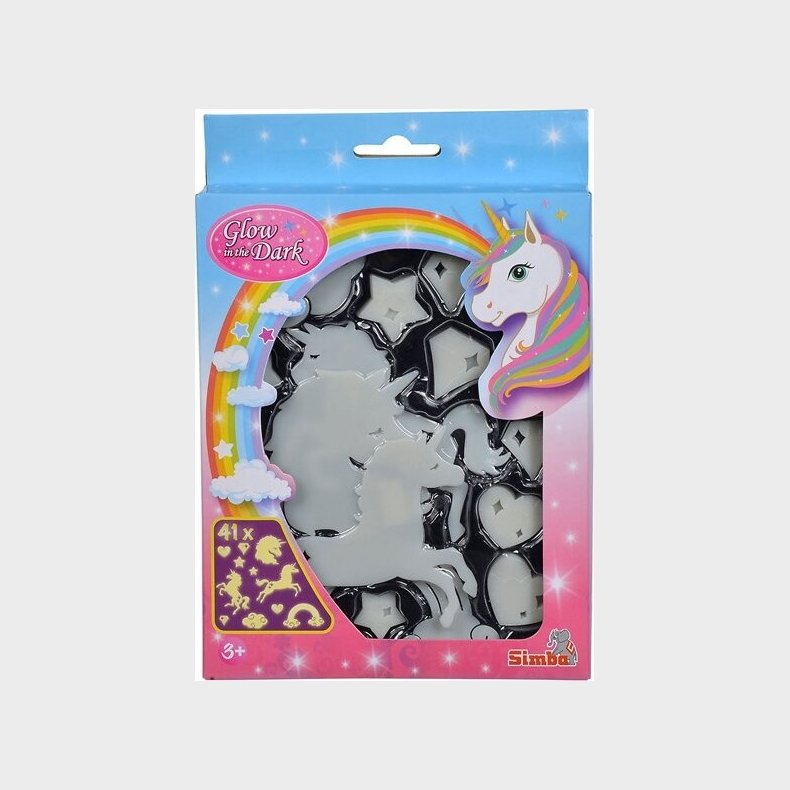 Selvlysende Enhjrning Figurer Til Loftet - 41 Stk