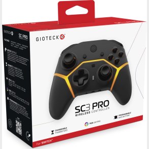 Gioteck - Trdls Controller Til Nintendo Switch - Sc3 Pro - Sort