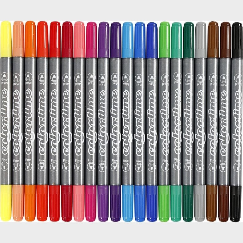 Tusser - Dobbelt - Colortime - 20 Farver