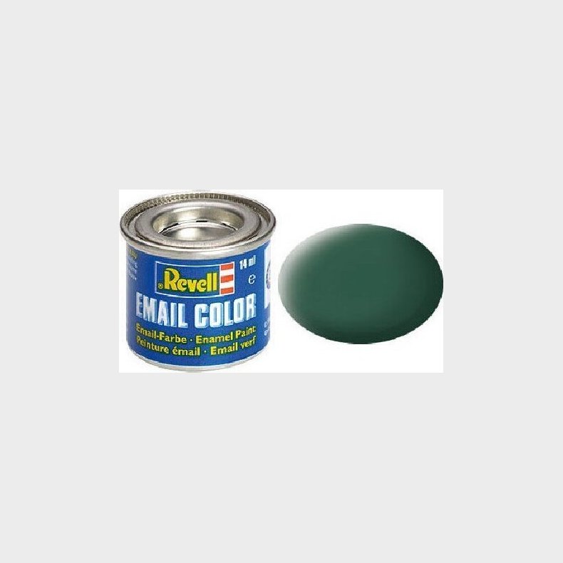 Emalje Maling Til Hobby - Revell - Dark Green Mat 14 Ml