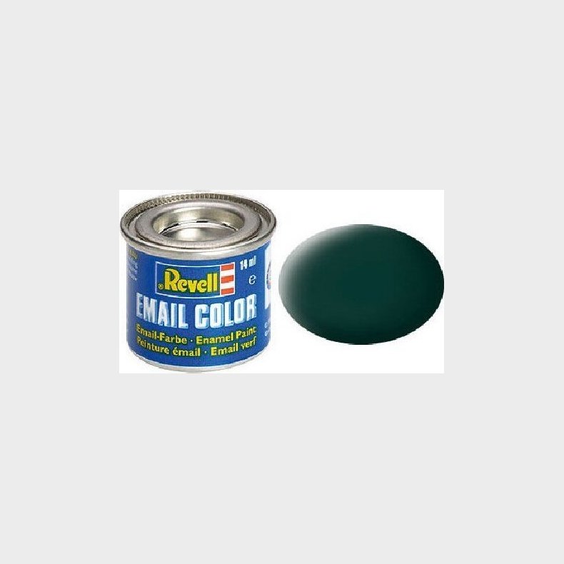 Emalje Maling Til Hobby - Revell - Black Green Mat 14 Ml