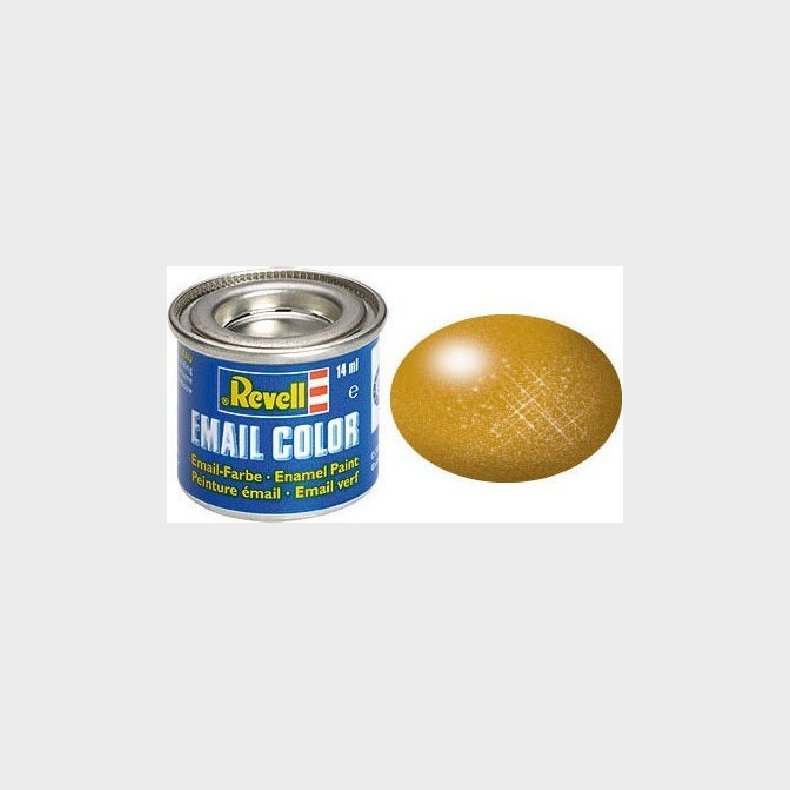 Emalje Maling Til Hobby - Revell - Brass Metallic 14 Ml