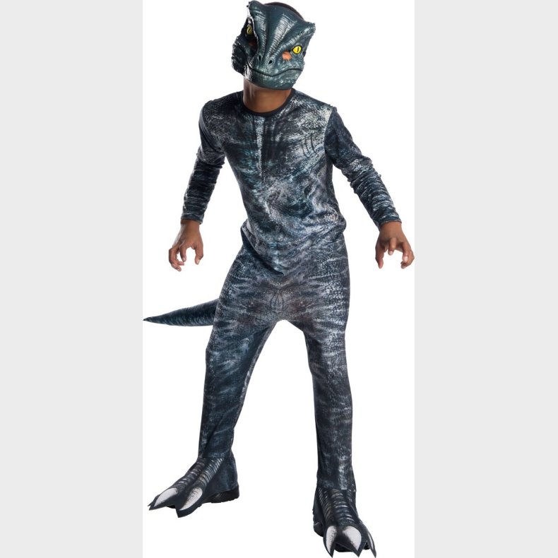 Jurassic World Kostume Til Brn - Blue Velociraptor - 104 Cm