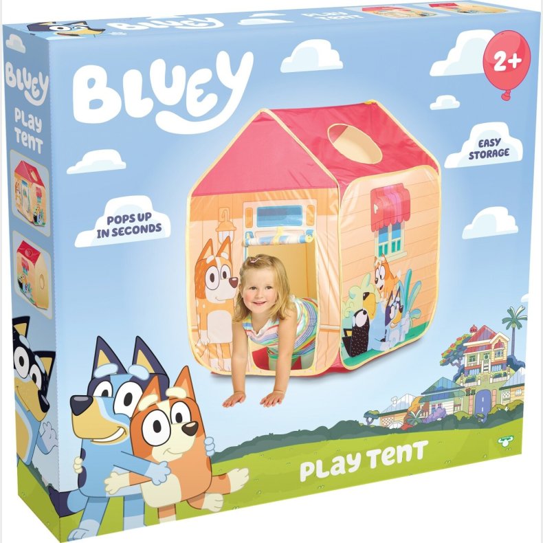 Bluey - Legetelt - Hus - 102 Cm