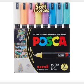 Posca Penne - St Med 8 Pastel Farver