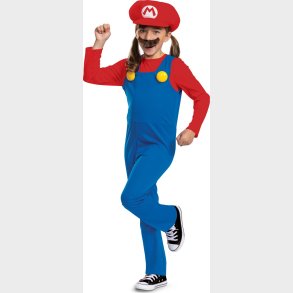 Mario Kostume Til Brn - Super Mario - 128 Cm