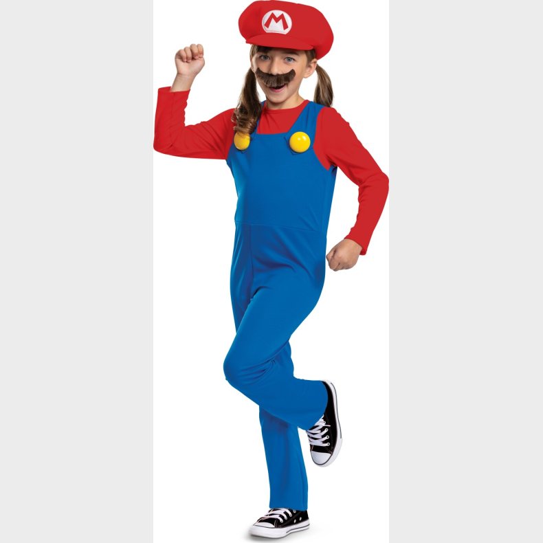 Mario Kostume Til Brn - Super Mario - 128 Cm