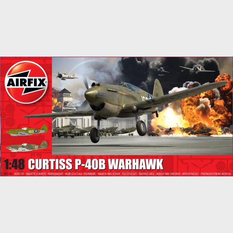 Airfix - Curtiss P-40b Warhawk Fly Byggest - 1:48 - A05130a