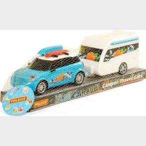 Legetjs Bil Med Campingvogn - Polesie - 40 Cm