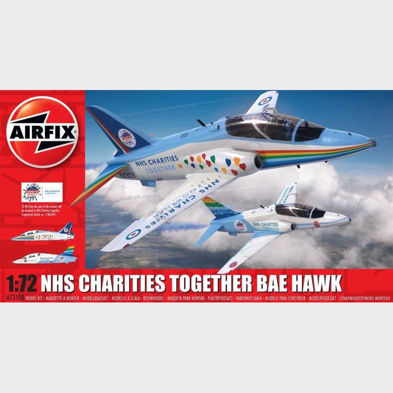 Airfix - Nhs Charities Together Bae Hawk Fly Byggest - 1:72 - A73100