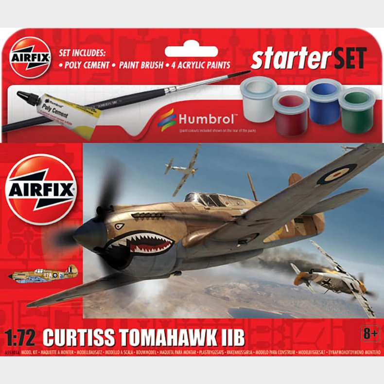 Airfix - Curtis Tomahawk Iib Fly Byggest Inkl. Maling - 1:72 - A55101a