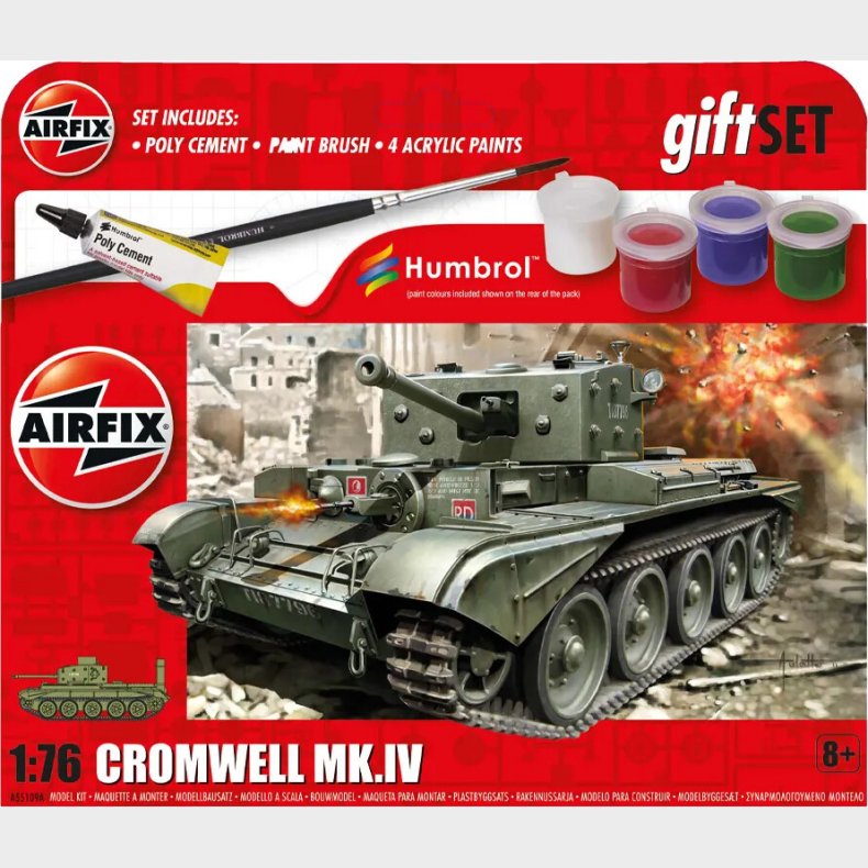 Airfix - Cromwell Mk.iv Model Tank Byggest Inkl. Maling - 1:76 - A55109a