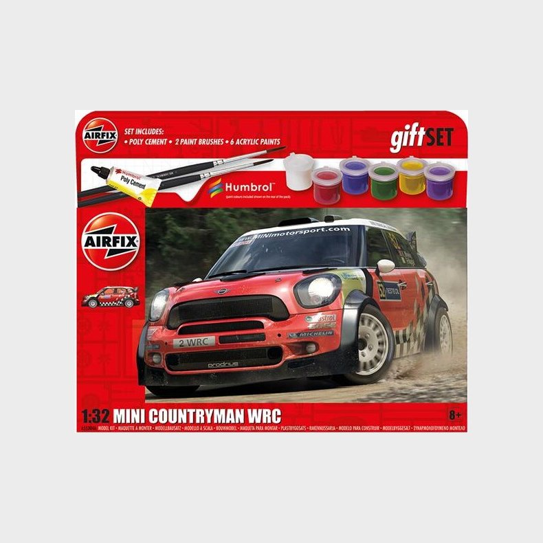 Airfix - Mini Country Wrc Bil Byggest Inkl. Maling - 1:32 - A55304a