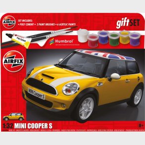 Airfix - Mini Cooper Bil Byggest Inkl. Maling - 1:32 - A55310a