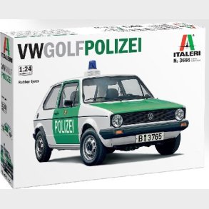 Italeri - Vw Golf Polizei Bil Byggest - 1:24 - 3666