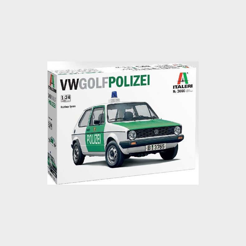 Italeri - Vw Golf Polizei Bil Byggest - 1:24 - 3666