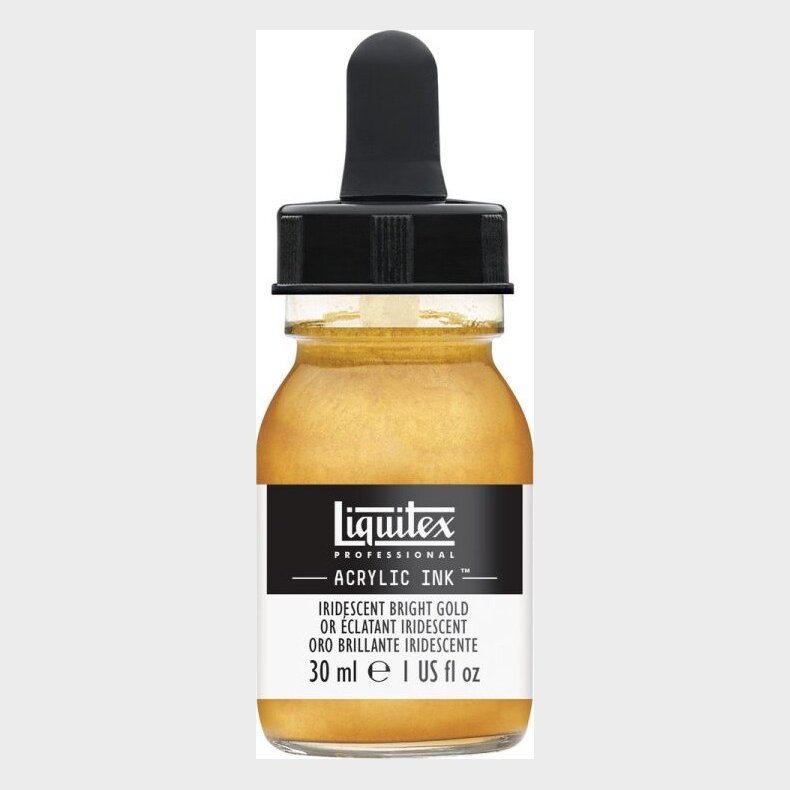 Liquitex - Acrylic Ink Blk - Iridescent Bright Gold 30 Ml