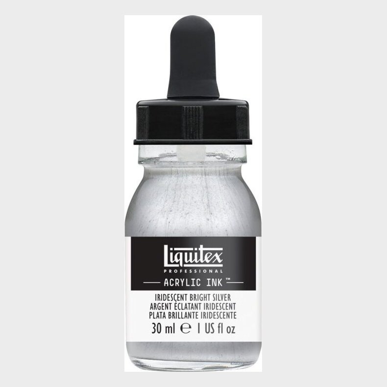 Liquitex - Acrylic Ink Blk - Iridescent Bright Silver 30 Ml