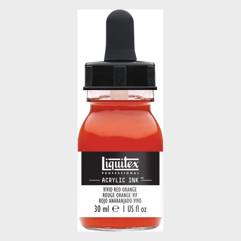 Liquitex - Acrylic Ink Blk - Vivid Red Orange 30 Ml