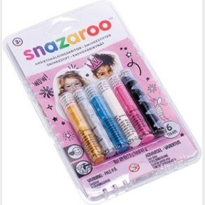 Snazaroo - Ansigtsmaling Stifter - Lyserd - 6 Farver