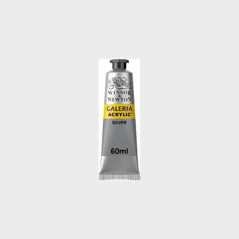 Winsor &amp; Newton - Galeria Akrylmaling - Metallic Silver 60 Ml