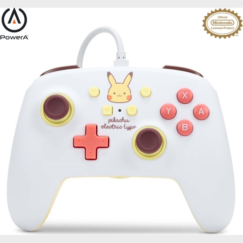 Powera - Enhanced Wired Controller Til Nintendo Switch - Pikachu