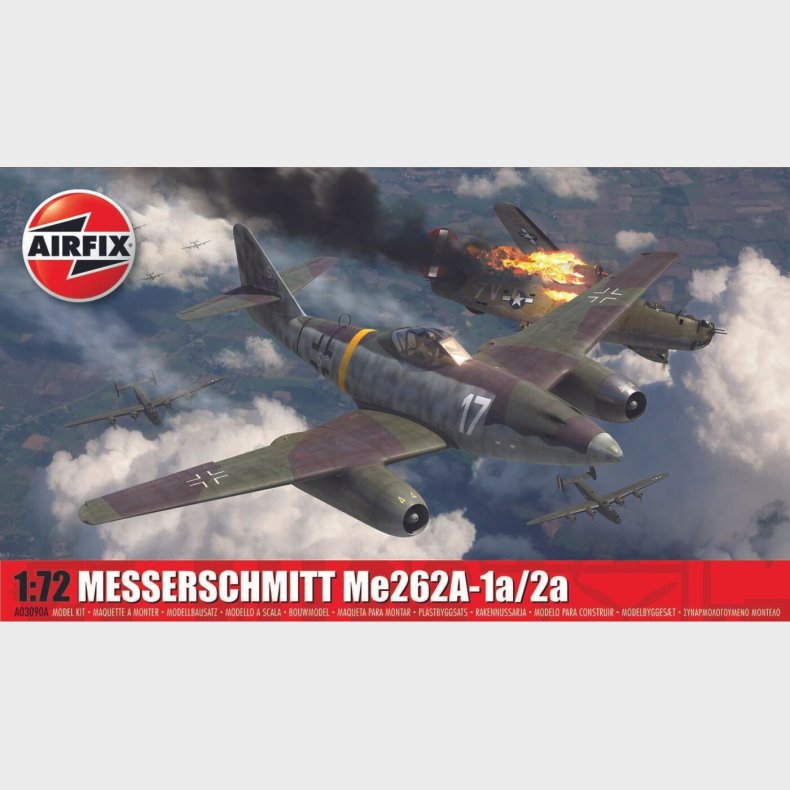 Airfix - Messerschmitt Me262a-1a/2a  Modelfly Byggest- 1:72 - A03090a