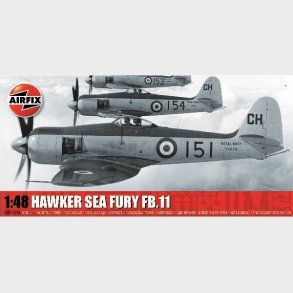 Airfix - Hawker Sea Fury Fb.ii Modelfly Byggest - 1:48 - A06105a