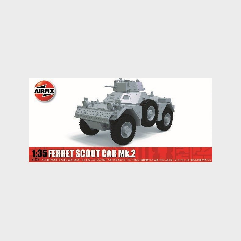 Airfix - Ferret Scout Car Mk.2 Modeltank Byggest - 1:35 - A1379