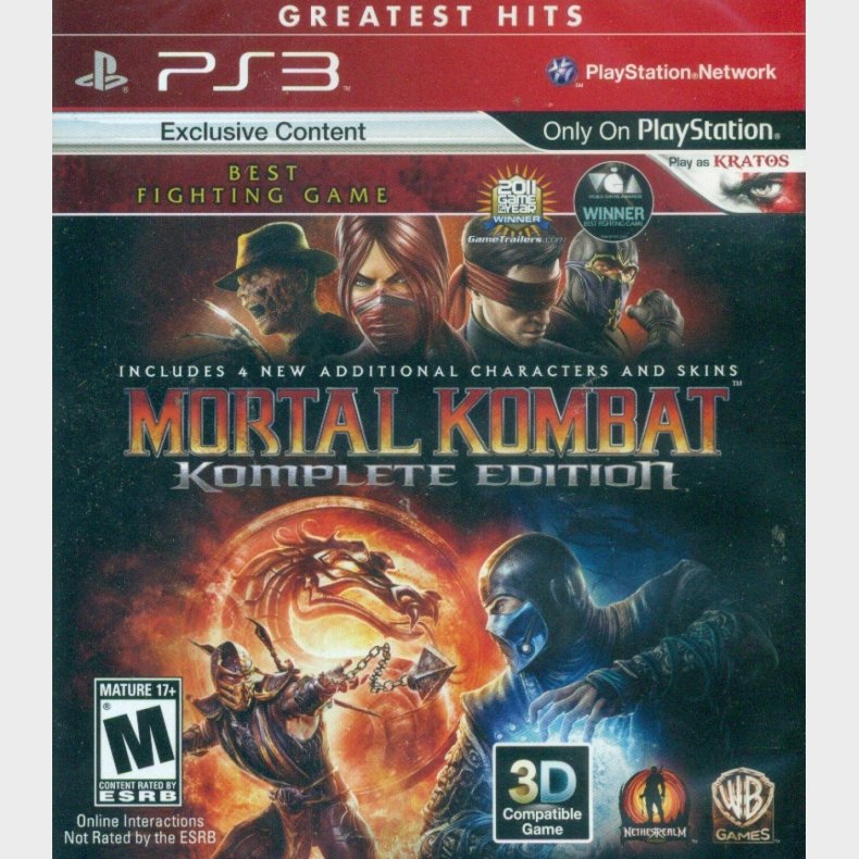 Mortal Kombat Komplete Edition - Greatest Hits - Import - PS3