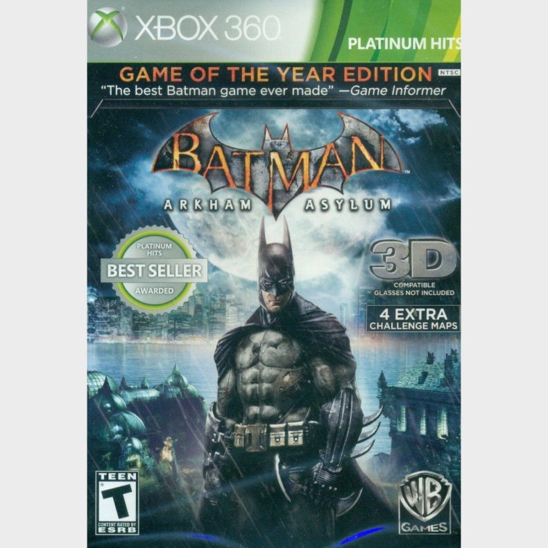 Batman: Arkham Asylum - Game Of The Year Edition - Platinum Hits - Import - Xbox 360