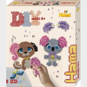 Hama Midi Perler - Dyresalon Perlest - 2.500 Perler - 3255