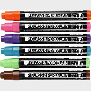 Glas Og Porcelnstusser St - 6 Farver