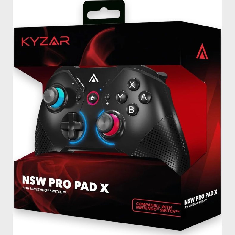 Kyzar - Pro Pad X Controller Til Nintendo Switch - Sort