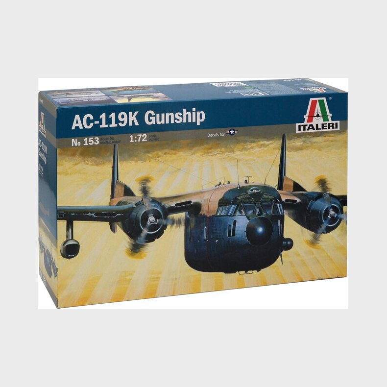 Italeri - Ac-119k Gunship Fly Byggest - 1:72 - 153