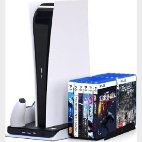 Dlx 2-i-1 Ps5 Dualsense Ladestation Og Kler