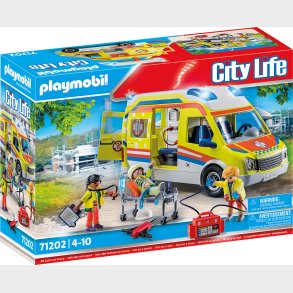 Playmobil City Life - Ambulance Med Lys Og Lyd - 71202
